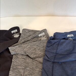 Duluth Trading Co. Leggings Trio - Black, Gray, Blue
